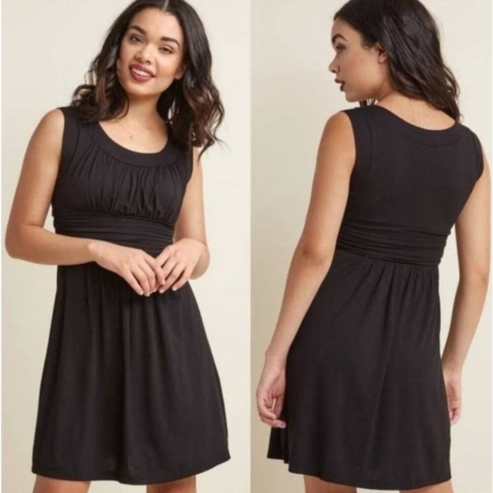 NEW Modcloth Sleeveless Black Jersey Knit Mini Dress Size XS